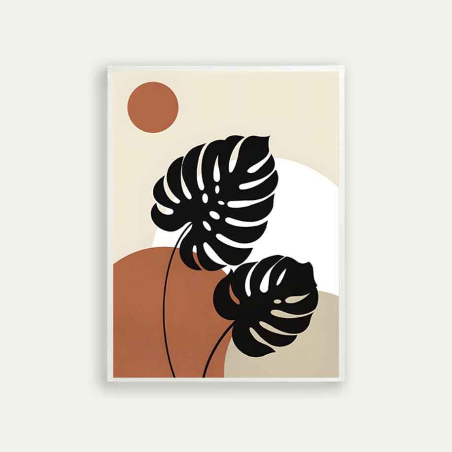 Black Monstera Leaves