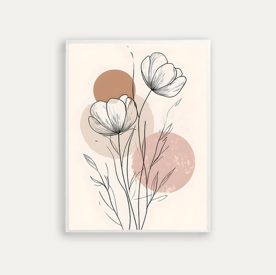 flowers and soft peach