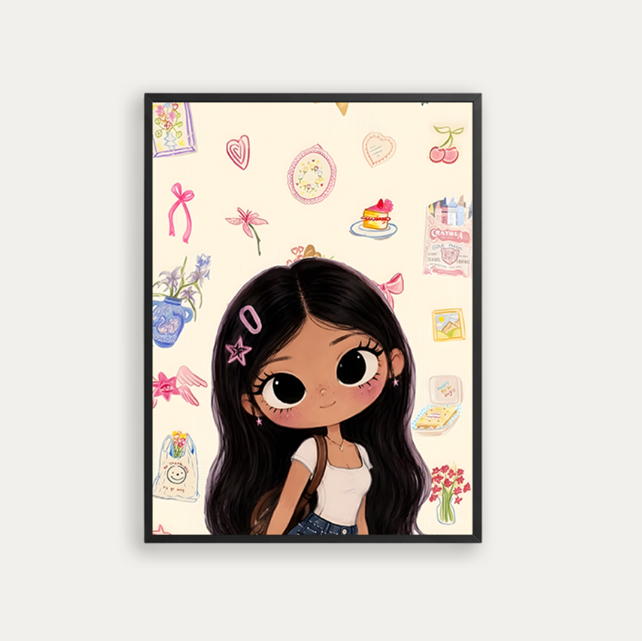 Cute cartoon girl