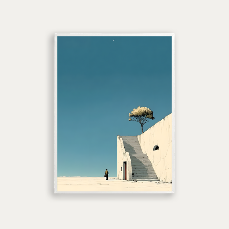 The white building