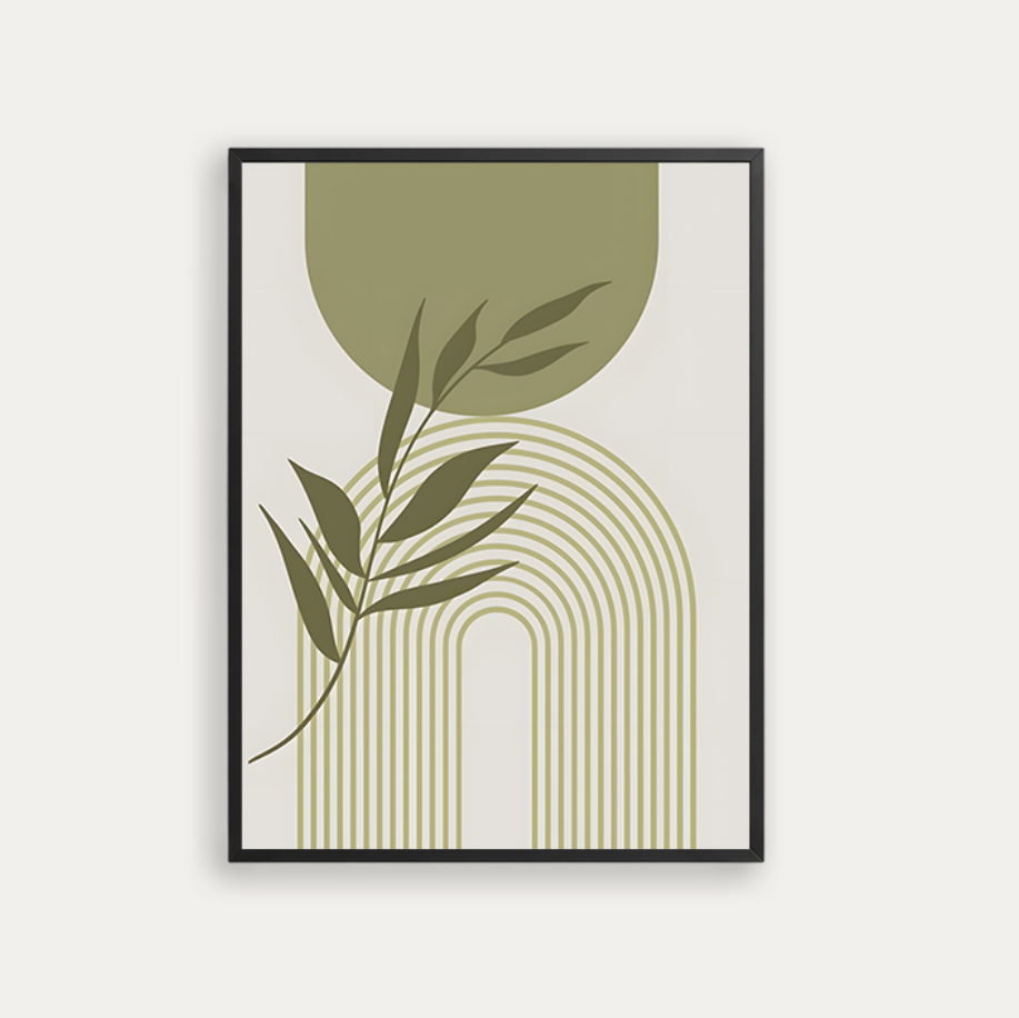 Green leafy branch