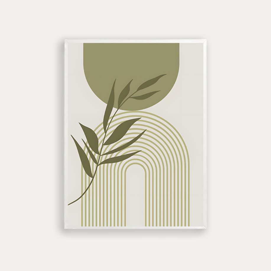 Green leafy branch