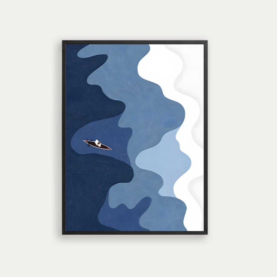 A small boat in the sea