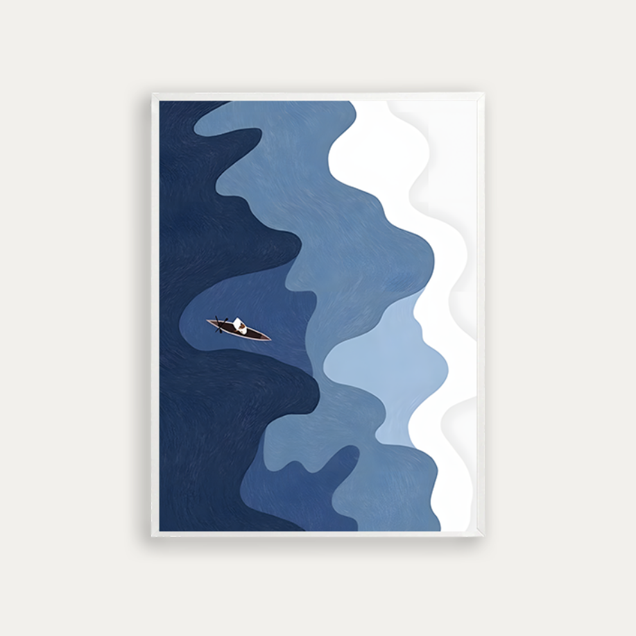 A small boat in the sea