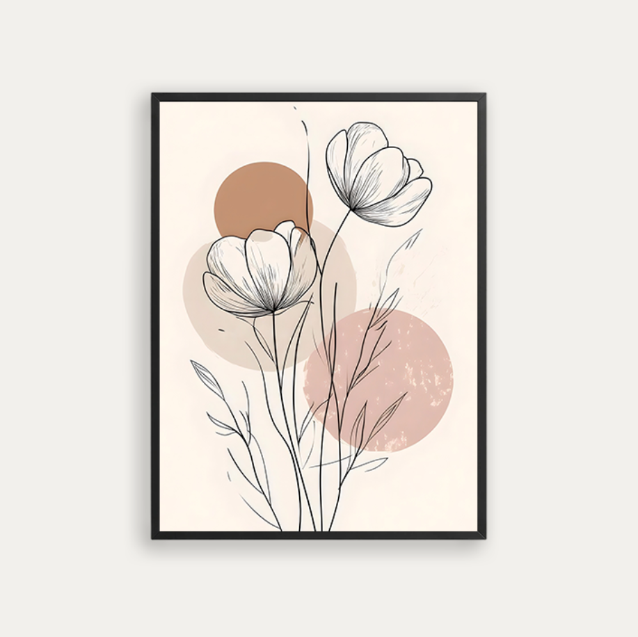flowers and soft peach