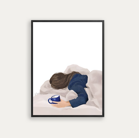 lying on the bed