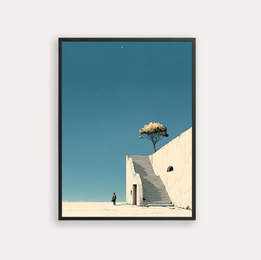 The white building